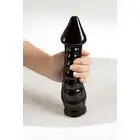 Dinoo - Prenocep. Czarne dildo z dużą główką 6,3 cm średnicy