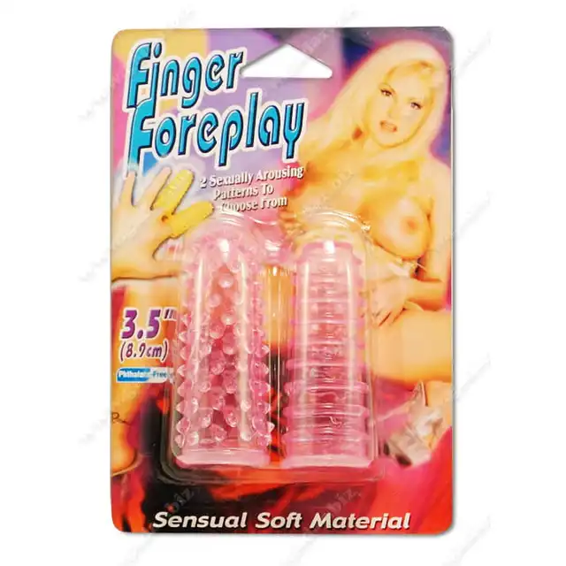 Finger Foreplay - Nasadki z kolcami na palce różowe. Bestseller!