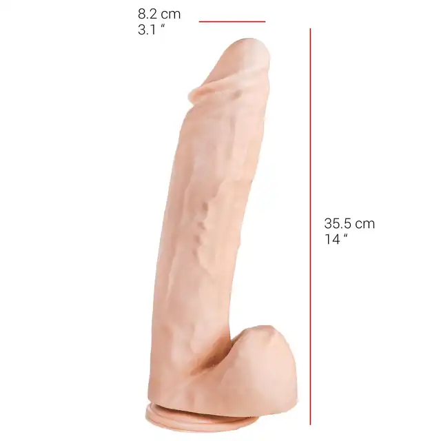 Dildorama - 515 Line 14" Flesh . Realistyczne dildo 35,5 cm długości