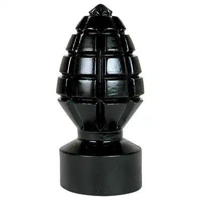 All Black - AB 33 Butt Plug. Wtyczka analna 15 cm w kształcie granatu ręcznego