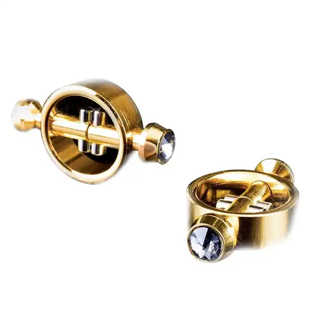 Fetish Fantasy Gold - Magnetic Nipple Clamps. Magnetyczne klamerki na sutki. Złote 