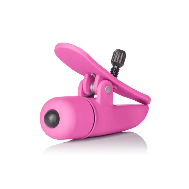 Calexotics - Nipplettes Vibrating Nipple Clamps Pink. Wibrujące klamerki na sutki. Różowe.