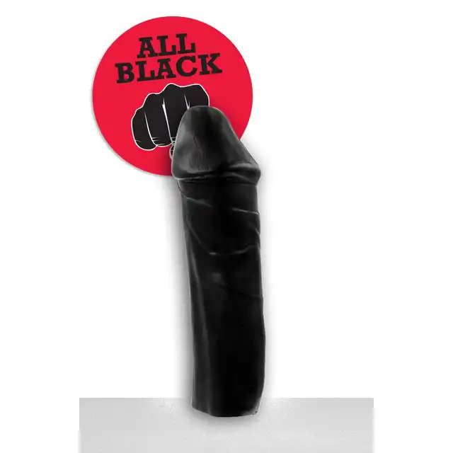 All Black - AB 49 Dildo. Czarne wielkie dildo 7,5 cm średnicy!