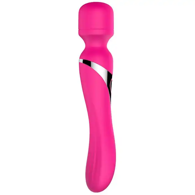 Foxshow - Silicone Dual Massager Pulsator. USB. 7+7 Funkcji. Red