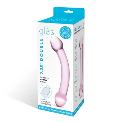 Glas- Podwójne szklane dildo Double Trouble 