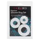 Calexotics - Silicone Ring Set Clear. Zestaw 3 transparentnych ringów na penisa. 