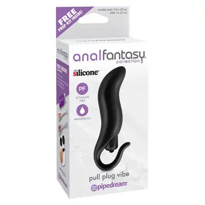 Anal Fantasy - Pull Plug Vibe. 8,2 cm. Plug z wibratorem. Wodoodporny. Elite silicone. + Pakiet startowy.