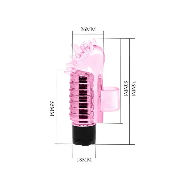 Finger Vibrator - Multispeed Pink. Wibrująca różowa nakładka na palec. 
