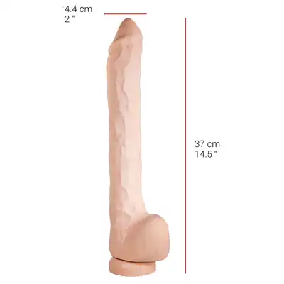 Dildorama - 515 Line 14,5" Flesh. Wielkie realistyczne dildo 37 cm