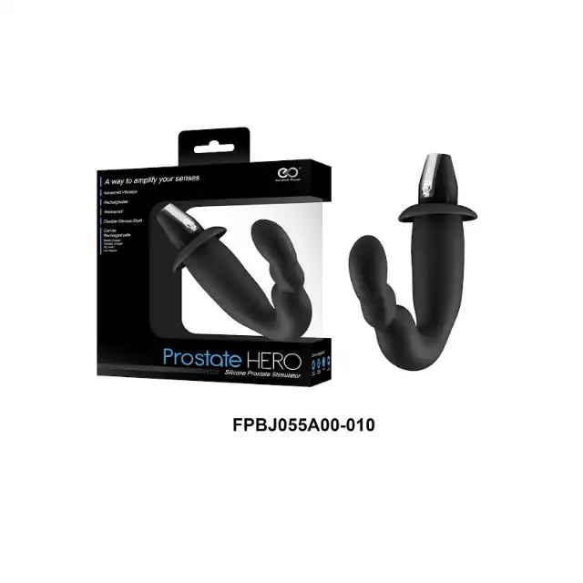 Prostate Hero 6" - Silicone Vibrator. Silikonowy masażer prostaty. USB.