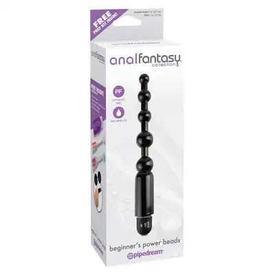 Fetish Fantasy - Beginners power anal beads. Kulki analne z wibratorem. 12,7 cm