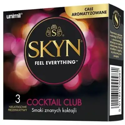 SKYN- prezerwatywy o aromacie Cocktail Club 3 sztuki.