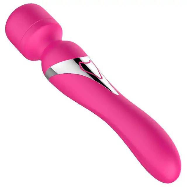 Foxshow - Silicone Dual Massager Pulsator. USB. 7+7 Funkcji. Red