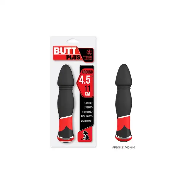 Butt Plug - Anal Vibrator 4,5 ". Silikonowy wibrator analny z podświetleniem ledowym