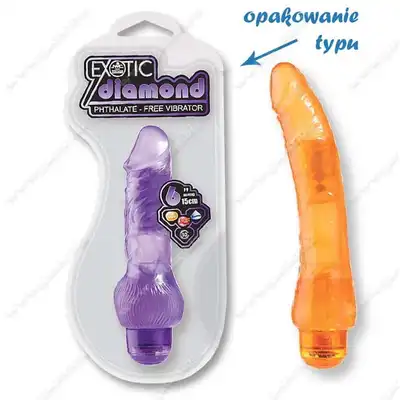 NMC - Exotic Diamond Vibrator Orange 9". Pomarańczowy wibrator 22,5 cm