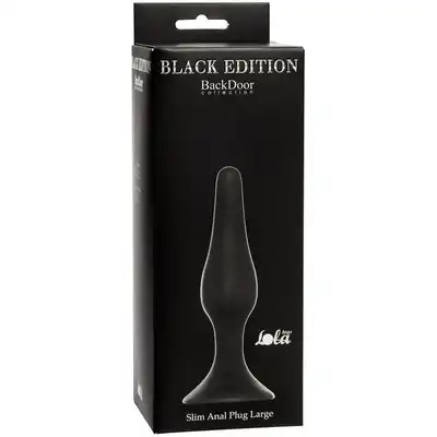 Lola - Slim Anal Plug Large. Silikonowa wtyczka analna w kolorze czarnym