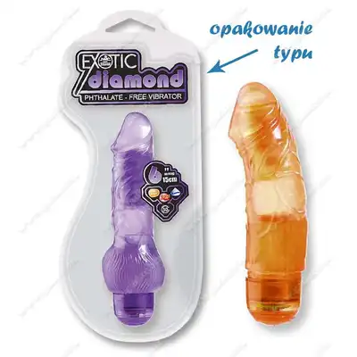 NMC - Exotic Diamond Vibrator Orange 9". Pomarańczowy wibrator 22,5 cm 