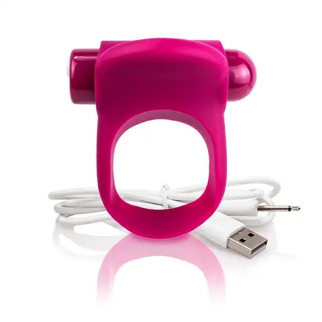The Screaming O - Charged You Turn Merlot USB. Designerski ring na penisa w kolorze czerwonego wina 