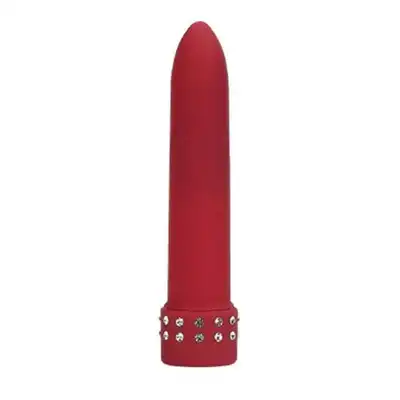Diamond Silk - Vibrator Red. Klasyczny wibrator z diamencikami