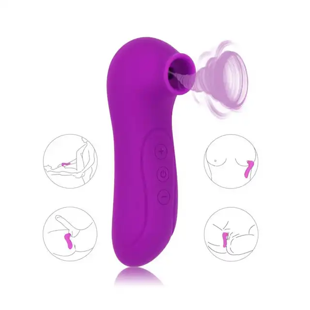 Electric Sucking Massager 2.0 - USB Flesh 10 Sucking. Stymulator łechtaczki funkcja ssania. Cielisty