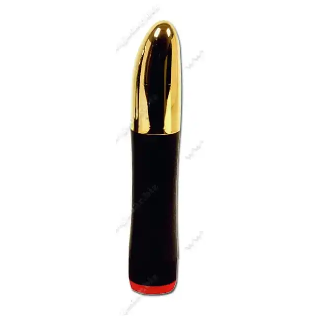 Mega Pleasure - Multi-Speed Vibrator. Elegancki Czarno-złoty klasyczny mocny wibrator. Bestseller.