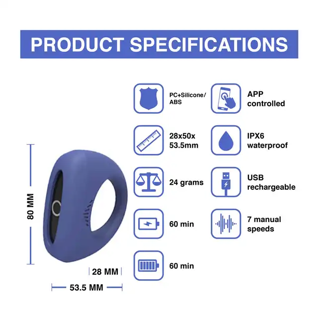 Magic Motion - Dante Smart Wearable Ring. Steruj tym ringiem na odległość i sprawiaj przyjemność partnerowi. Sterowane aplikacją.