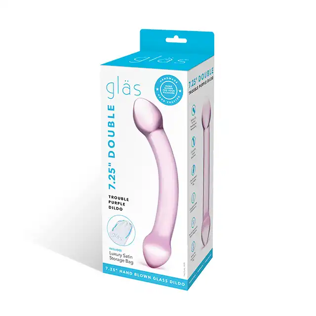 Glas- Podwójne szklane dildo Double Trouble 