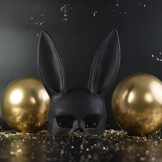 Leg Avenue - Masquerade Rabbit Mask Black One Size. Czarna maska królika. Bestseller