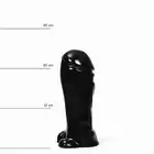 All Black - AB 48 Dildo. Czarne dildo analne, 8 cm średnicy