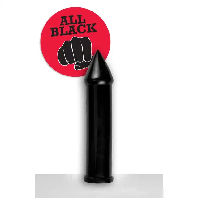 All Black - AB 09 Dildo. Czarne dildo 5 cm średnicy