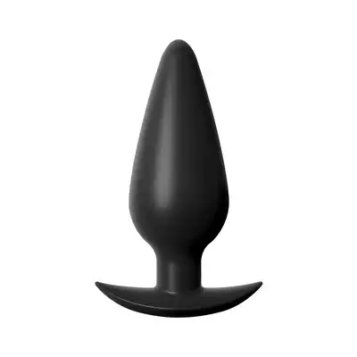 Anal Fantasy - Small Weighted Silicone Plug Black. Czarna wtyczka analna 10,4 cm