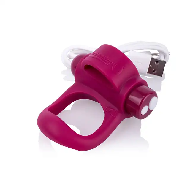 The Screaming O - Charged You Turn Merlot USB. Designerski ring na penisa w kolorze czerwonego wina 