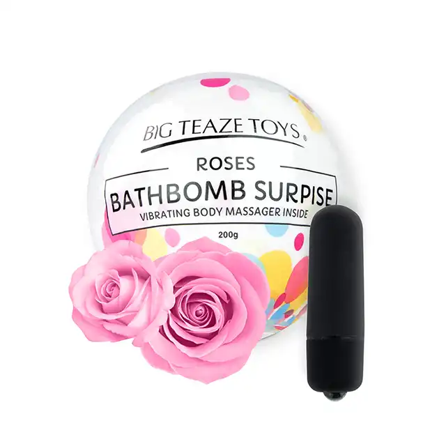 Big Teaze Toys  - Bath Bomb Surprise With Vibrating Body Massager Rose. Bąbka kąpielowa z ukrytem wibratorkiem. Bestseller!