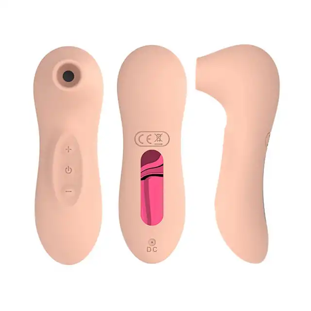 Electric Sucking Massager 2.0 - USB Flesh 10 Sucking. Stymulator łechtaczki funkcja ssania. Cielisty
