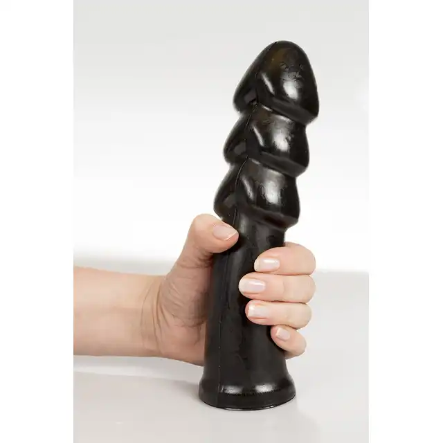 Dinoo - T-Rex. Czarne dildo o karbowanej powierzchni 23,5 cm