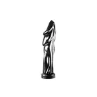 Dinoo - Liaoxiornis. Czarne dildo z falowaną powierzchnią 5,8 cm średnicy