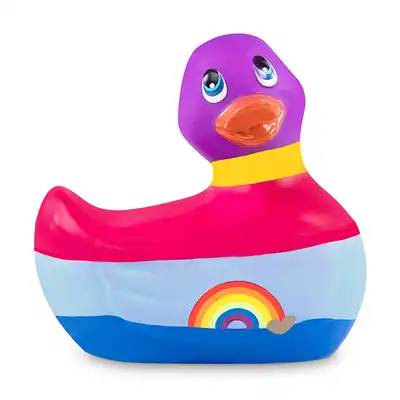 Big Teaze Toys - I Rub My duckie 2.0 Colours. Dyskretny masażer do ciała w formie cudownej barwnej kaczuszki. 7 programów.