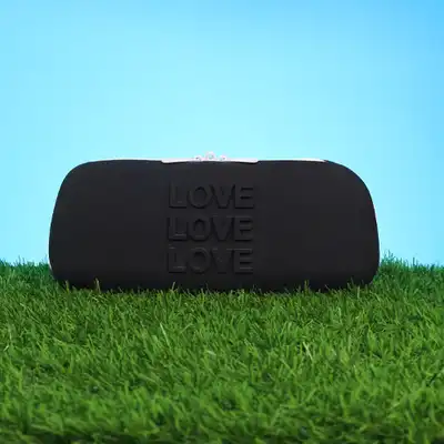 Happy Rabbit - Love Storage Zip Bag Black M. Czarne etui silikonowe