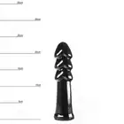 Dinoo - T-Rex. Czarne dildo o karbowanej powierzchni 23,5 cm