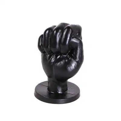 All Black - AB 92 Fist Small. Czarna pięść do fistingu 8 cm z przyssawką