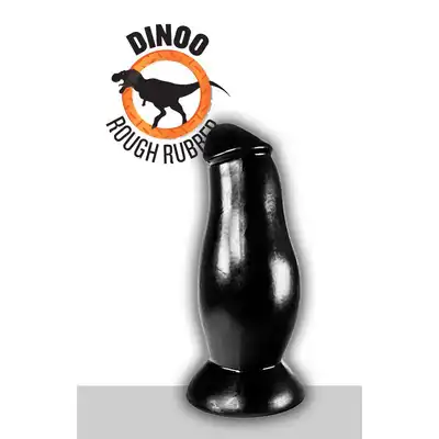 Dinoo - Cumnoria. Czarne dildo w kształcie członka o średnicy 9,5 cm, dla miłośników intensywnych doznań!