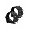 Ouch! - Skulls and Bones Hanfcuffs With Spikes, Kajdanki skórzane z ćwiekami