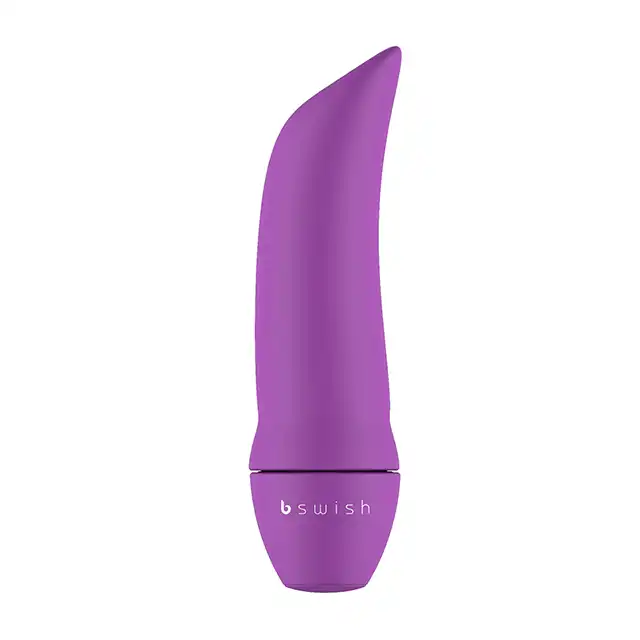 B Swish - Bmine Basic Curve Bullet Vibrator Orchid. Mini wibrator, zakrzywienie dla lepszej stymulacji. 