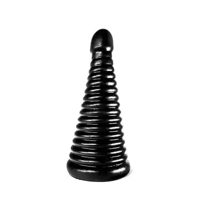 Dinoo - Xiong. Piramidalne dildo z żebrowaną strukturą 11,6 cm średnicy