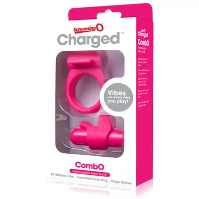 The Screaming O -Combo Kit USB. Zestaw do stymulacji 3w1: ring, nakładka na palec, bullet. Silikonowy hit!