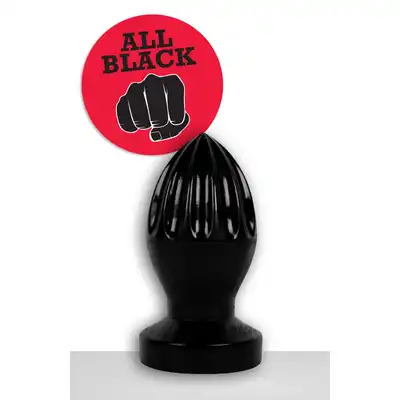 All Black - AB 31 Butt Plug. Czarna wtyczka analna 5 cm szerokości