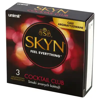 SKYN- prezerwatywy o aromacie Cocktail Club 3 sztuki.