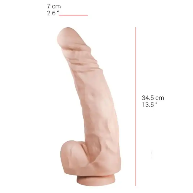 Dildorama - 515 Line 12,5" Flesh. Długie wielkie dildo 32 cm