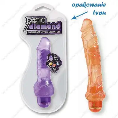 NMC - Exotic Diamond Vibrator Orange 9" . Wibrator w kolorze pomarańczowym. 