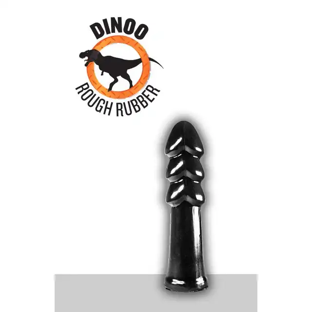 Dinoo - T-Rex. Czarne dildo o karbowanej powierzchni 23,5 cm